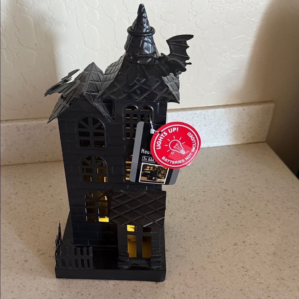 Black Halloween Haunted House Decor